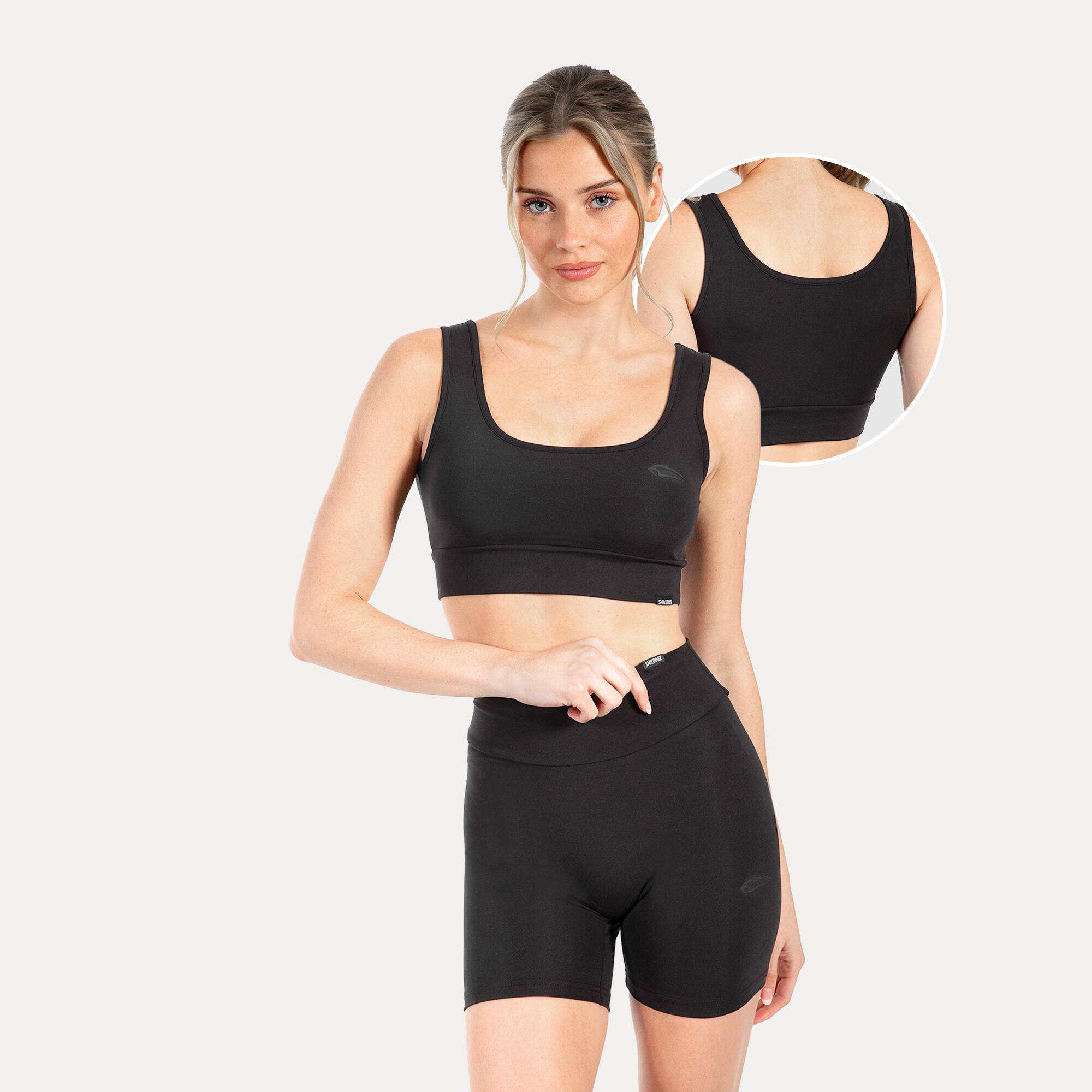 SMILODOX Damen Sport BH Adelynn Schwarz