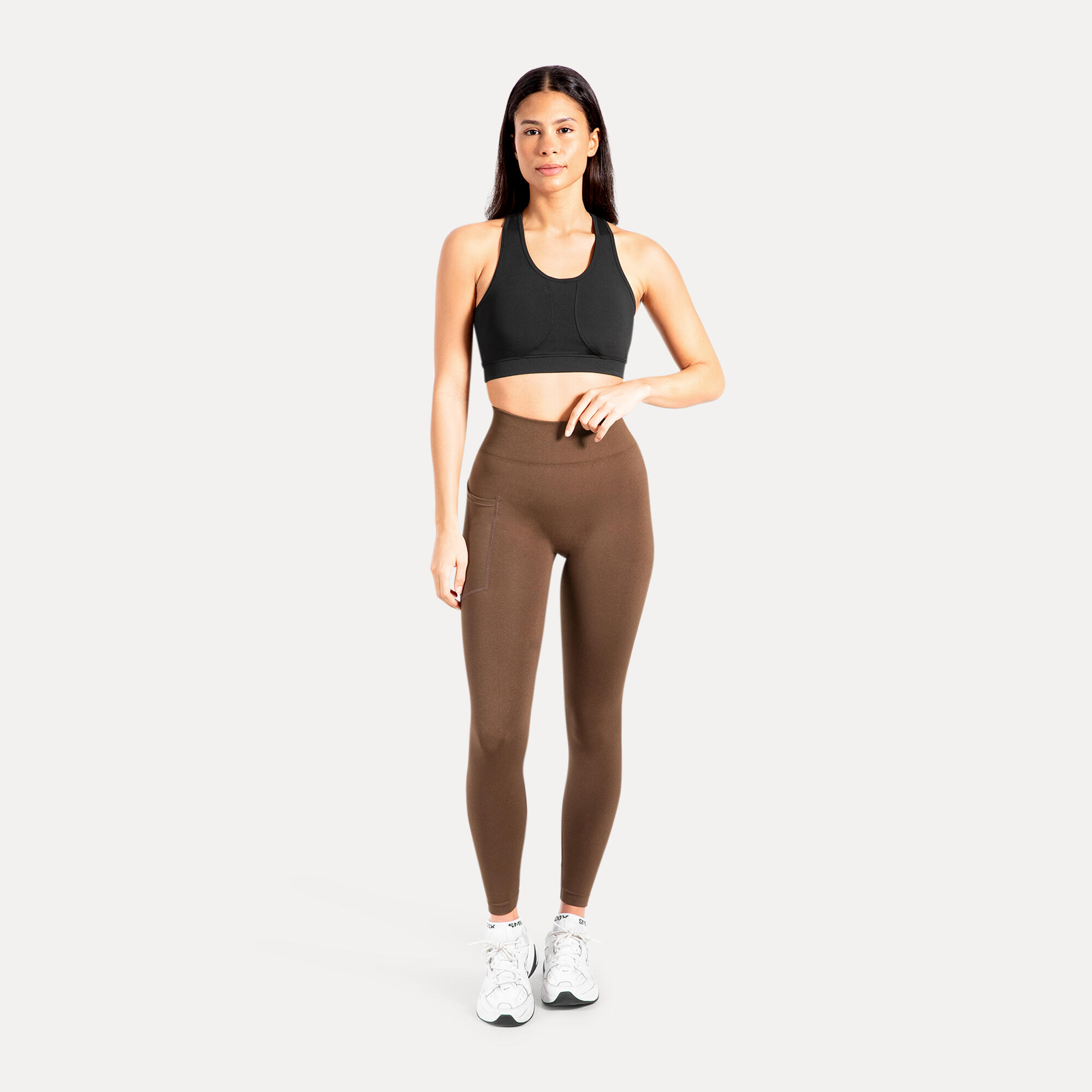 Damen Leggings Amaze Pro Pocket Braun 3/5