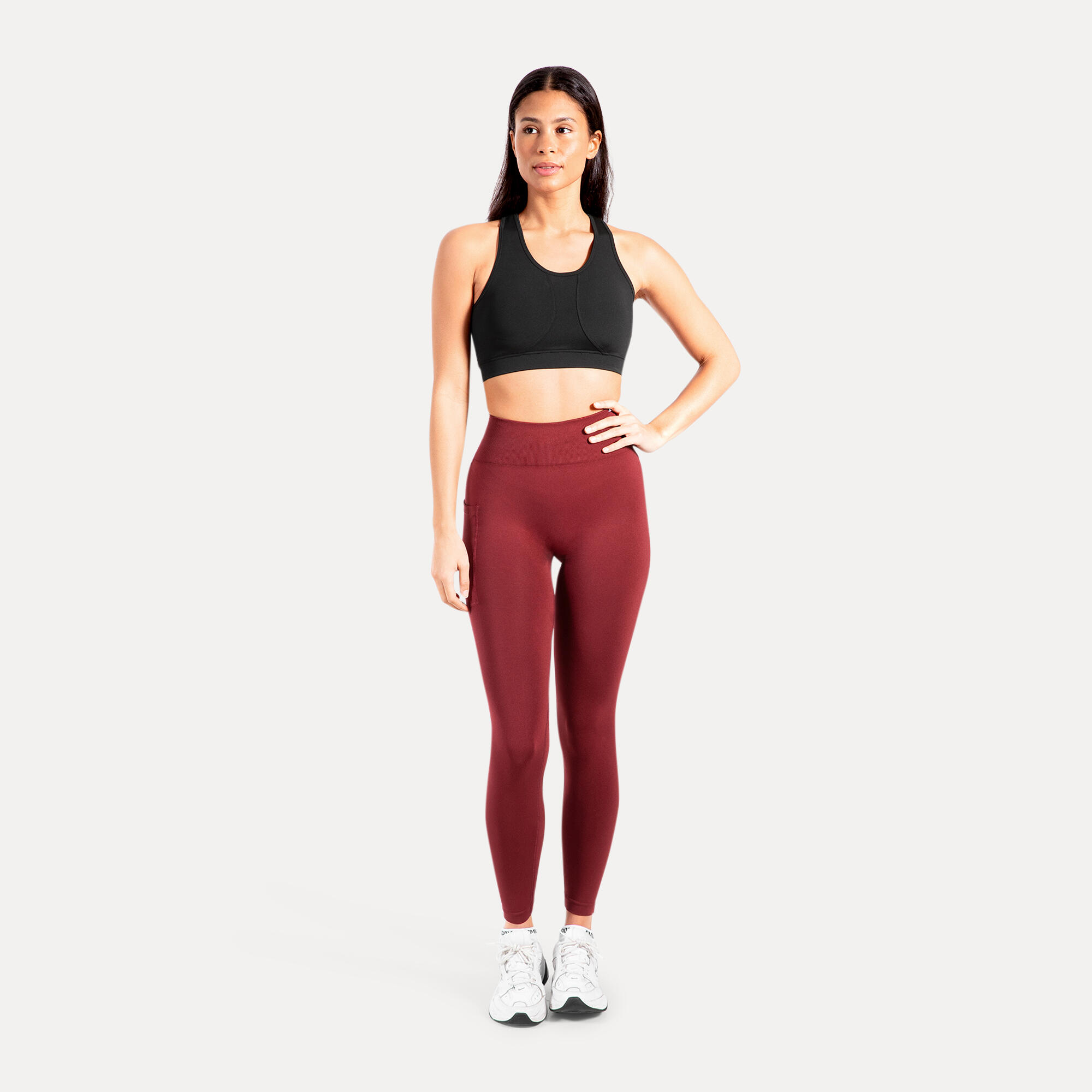 Damen Leggings Amaze Pro Pocket Bordeaux 3/5