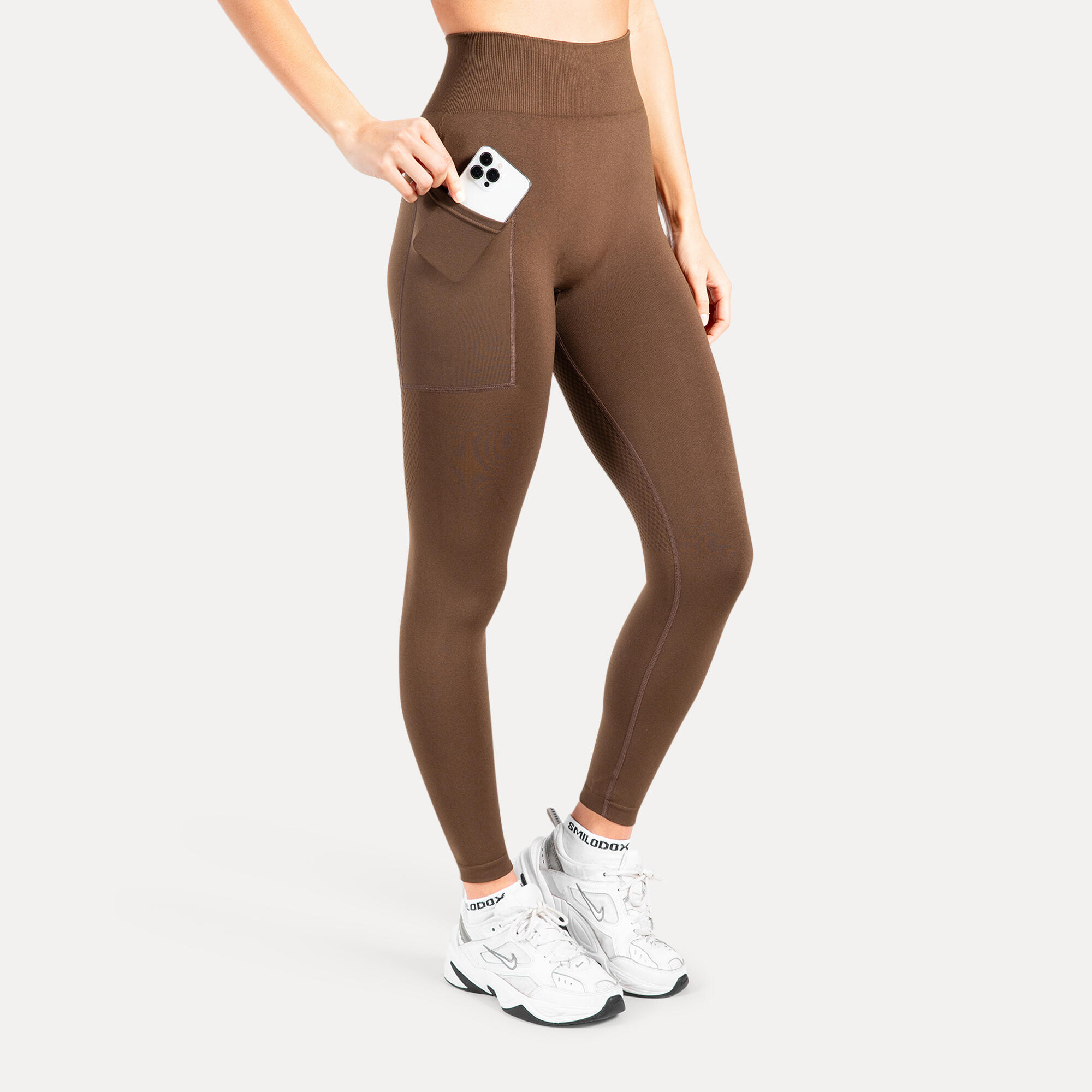 Damen Leggings Amaze Pro Pocket Braun 2/5