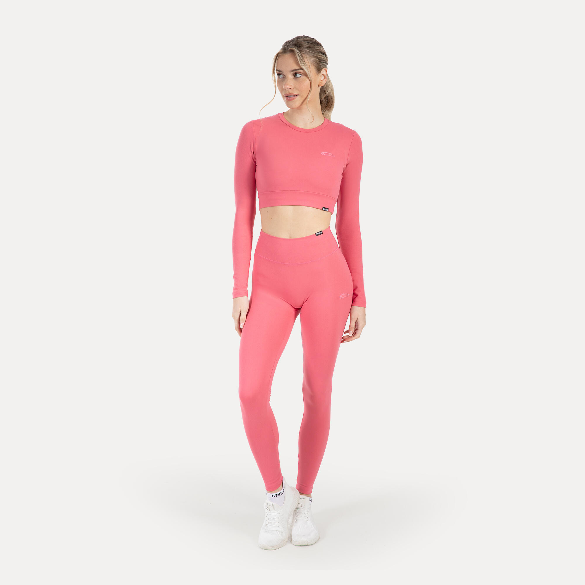 Damen Crop Longsleeve Thalina Pink 3/5