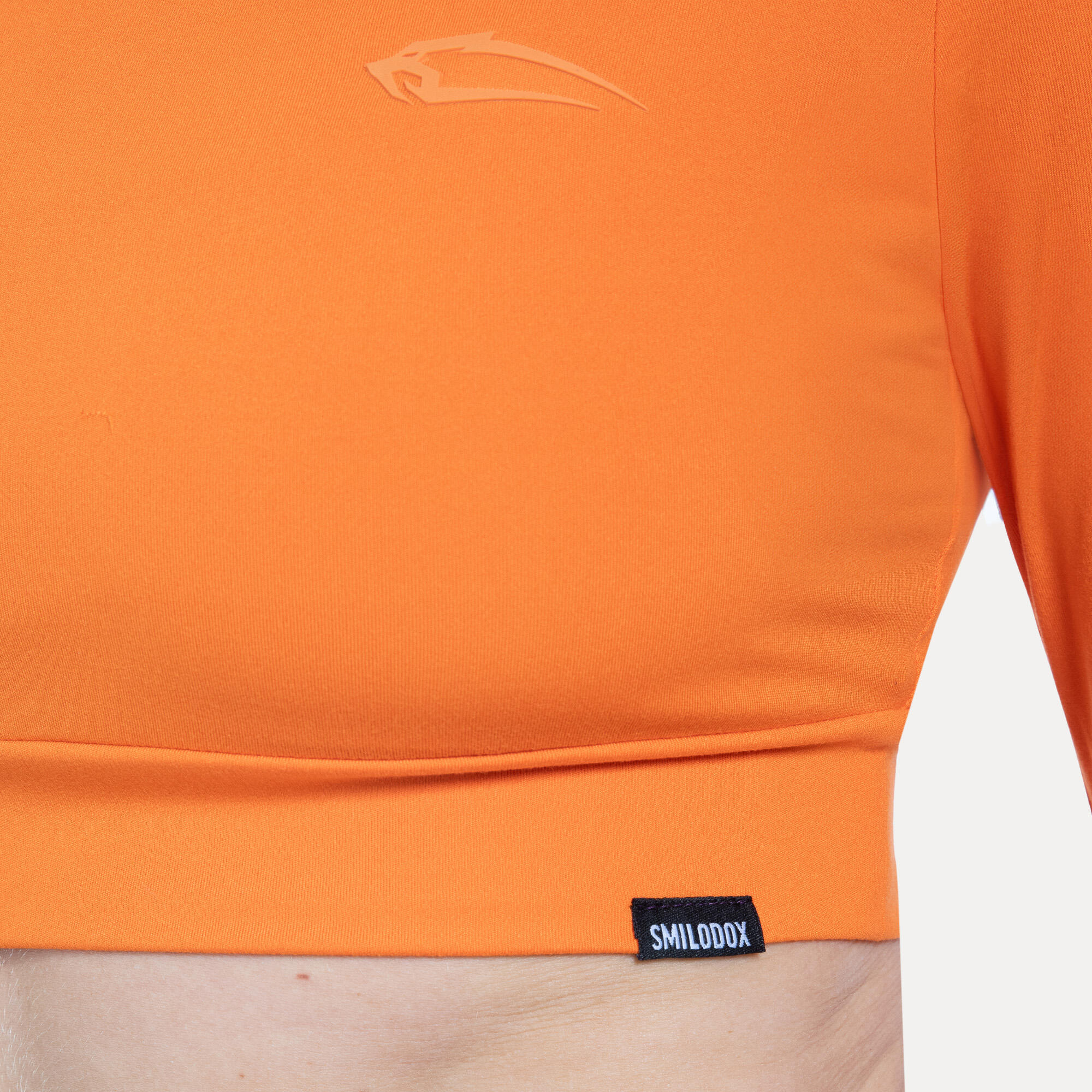 Damen Crop Longsleeve Thalina Orange 5/5