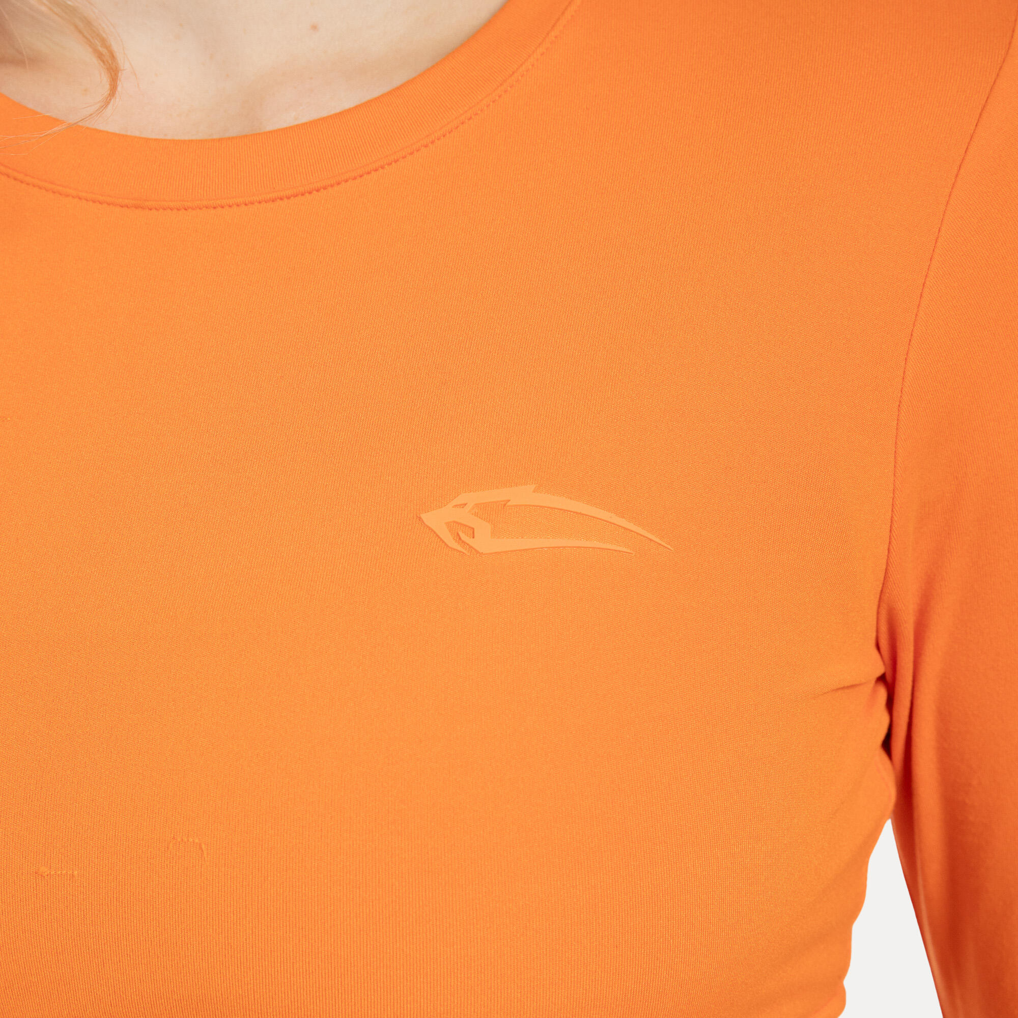 Damen Crop Longsleeve Thalina Orange 4/5