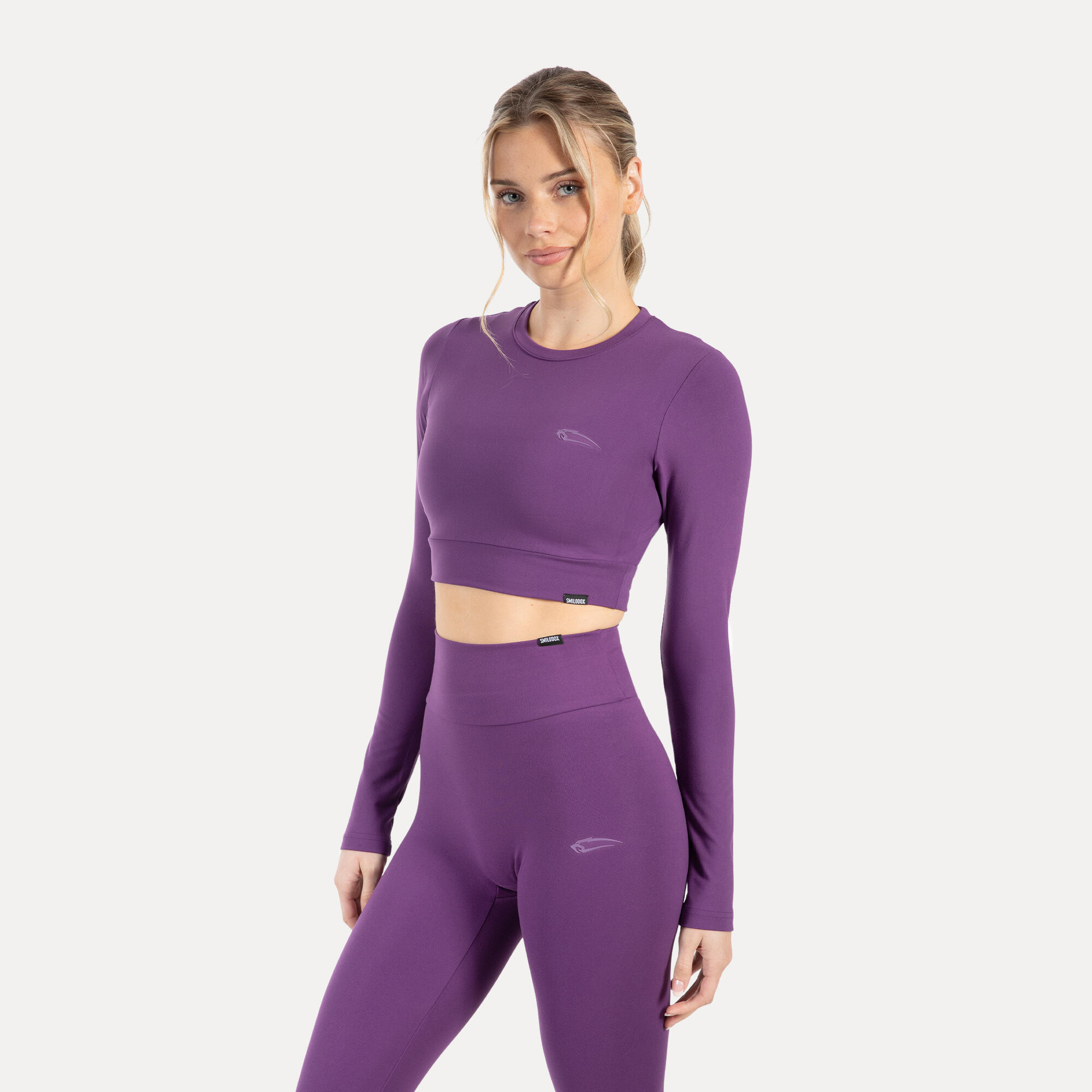 Damen Crop Longsleeve Thalina Lila 2/5