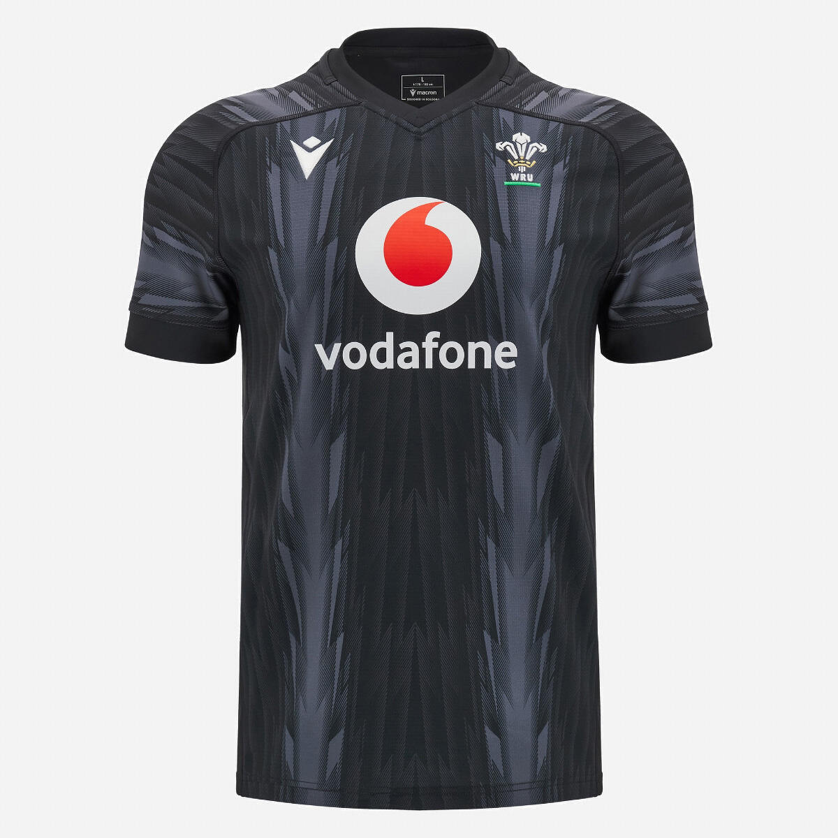 Macron - Maillot D'Entrainement Pays De Galles Rugby Noir - Chemise Manches Courtes - Noir - Decathlon