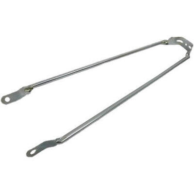 Asta parafango 28 pollici in acciaio argento singola.