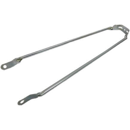 Asta parafango 28 pollici in acciaio argento singola.