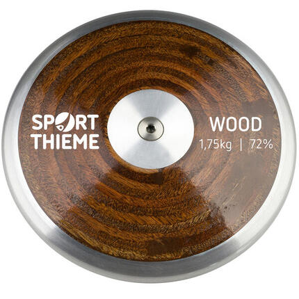 Wettkampfdiskus Holz 1 kg Leichtathletik Unisex Braun