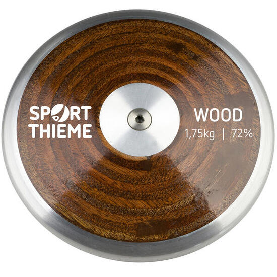 Wettkampfdiskus Holz 1 kg Leichtathletik Unisex Braun