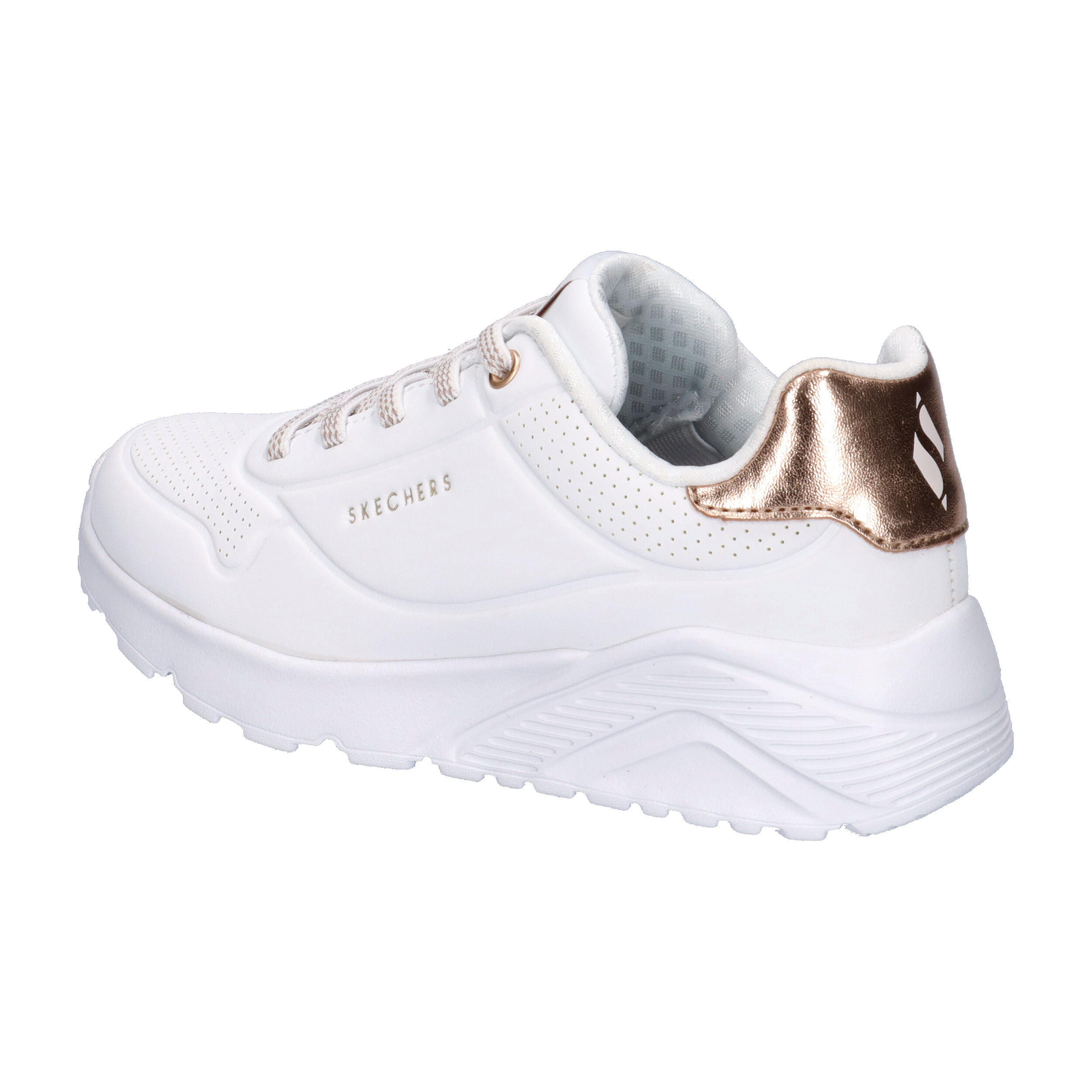 Tênis para menino Skechers Uno lite-metallic mode Branco 3/7