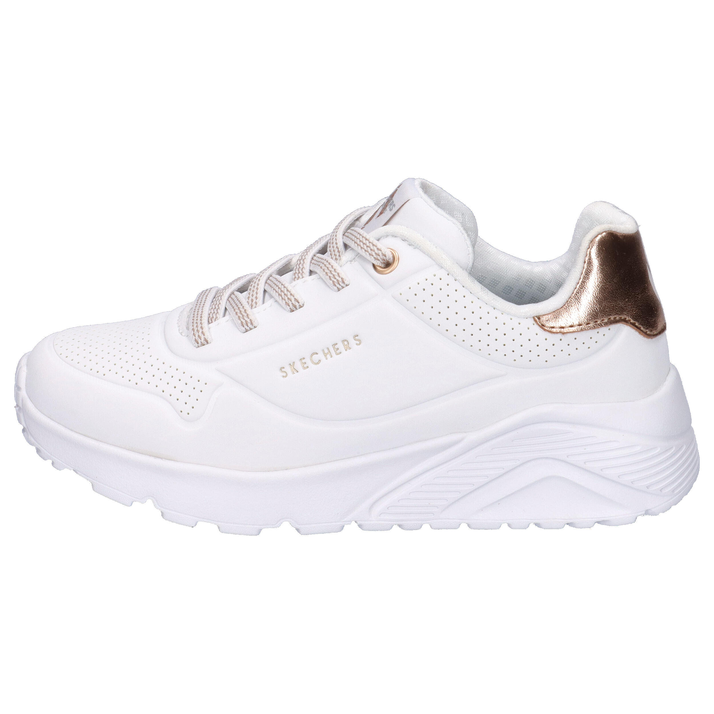 Tênis para menino Skechers Uno lite-metallic mode Branco 2/7