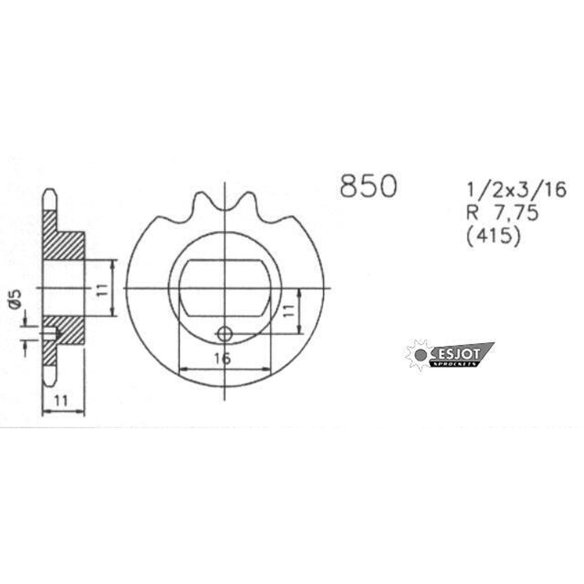 Esjot voortandwiel 0850 sprocket 415 13z standard ESJOT | Decathlon