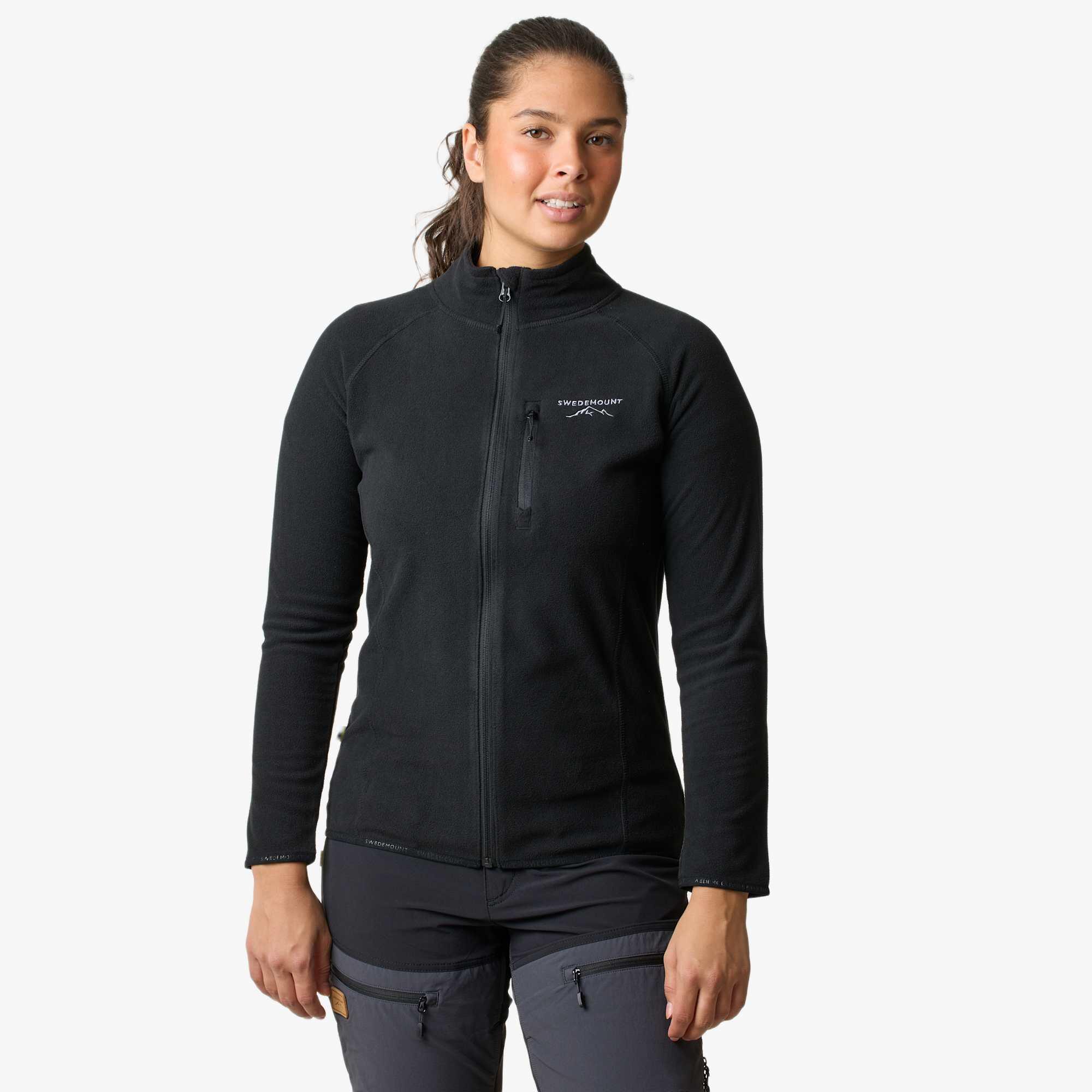 Swedemount - Veste Polaire Randonnée Femme Manches Longues Full-zip Geilo Full Zip Ii - Polaire - Noir - Decathlon