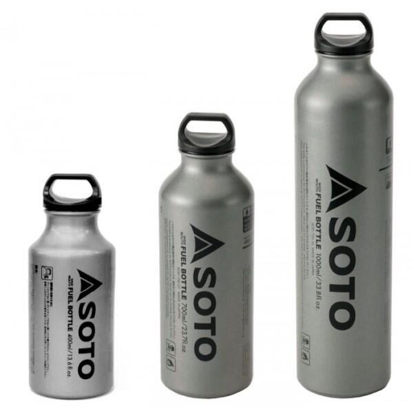 Bouteille carburant Soto 700 ml alu légère, large, compatible réchaud Muka 1/1