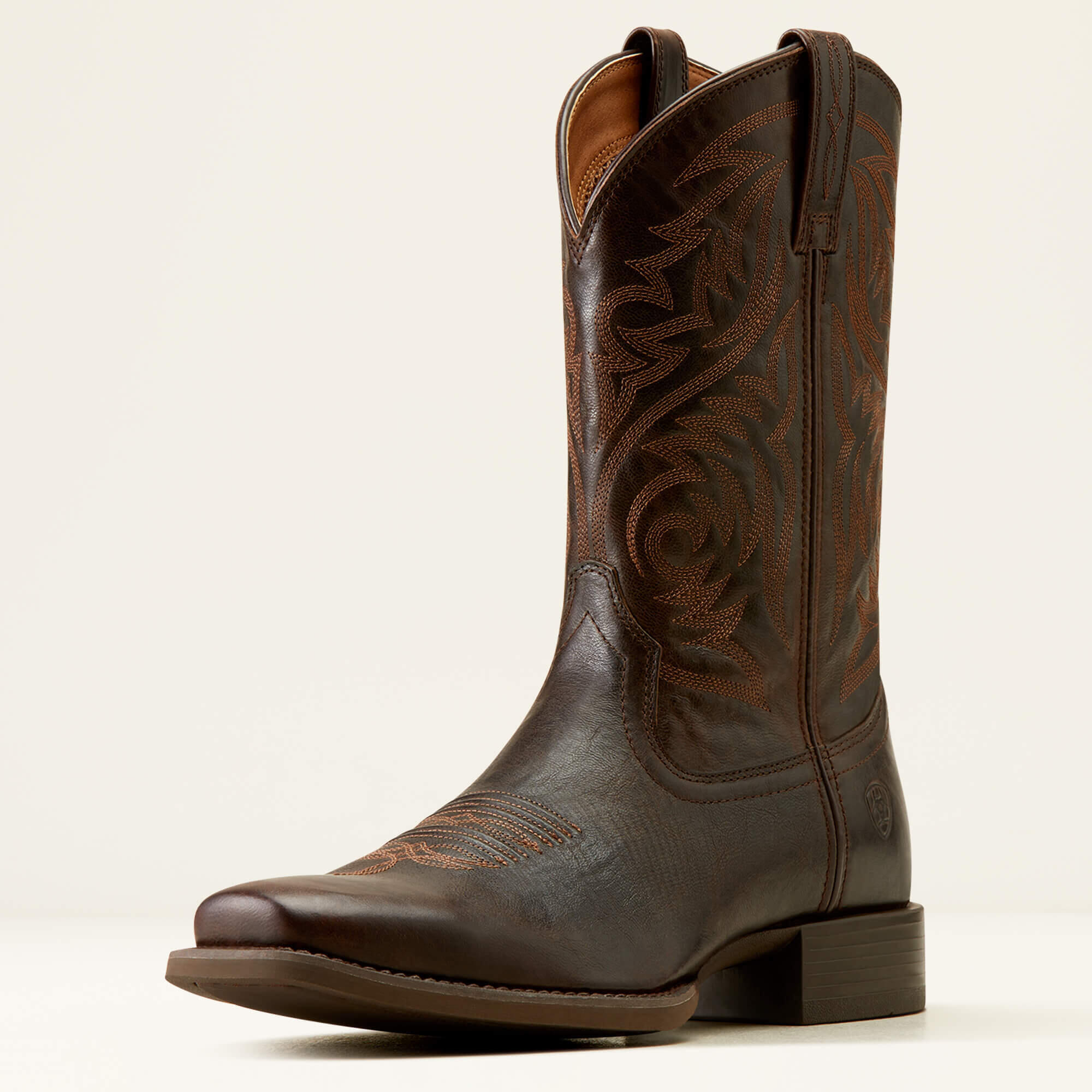 Bottes Ariat Heritage Contour II Field – Marron Sienna – Taille 8,5 – Mollet XS Moyen