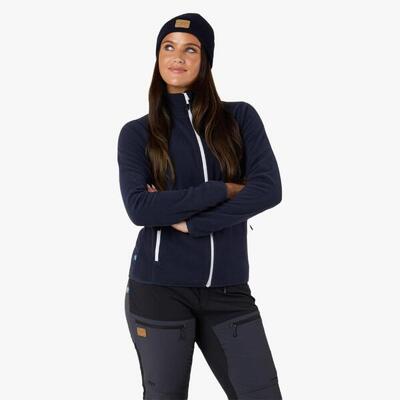 Dames hiking fleece met lange mouwen en volledige rits stryn fleece