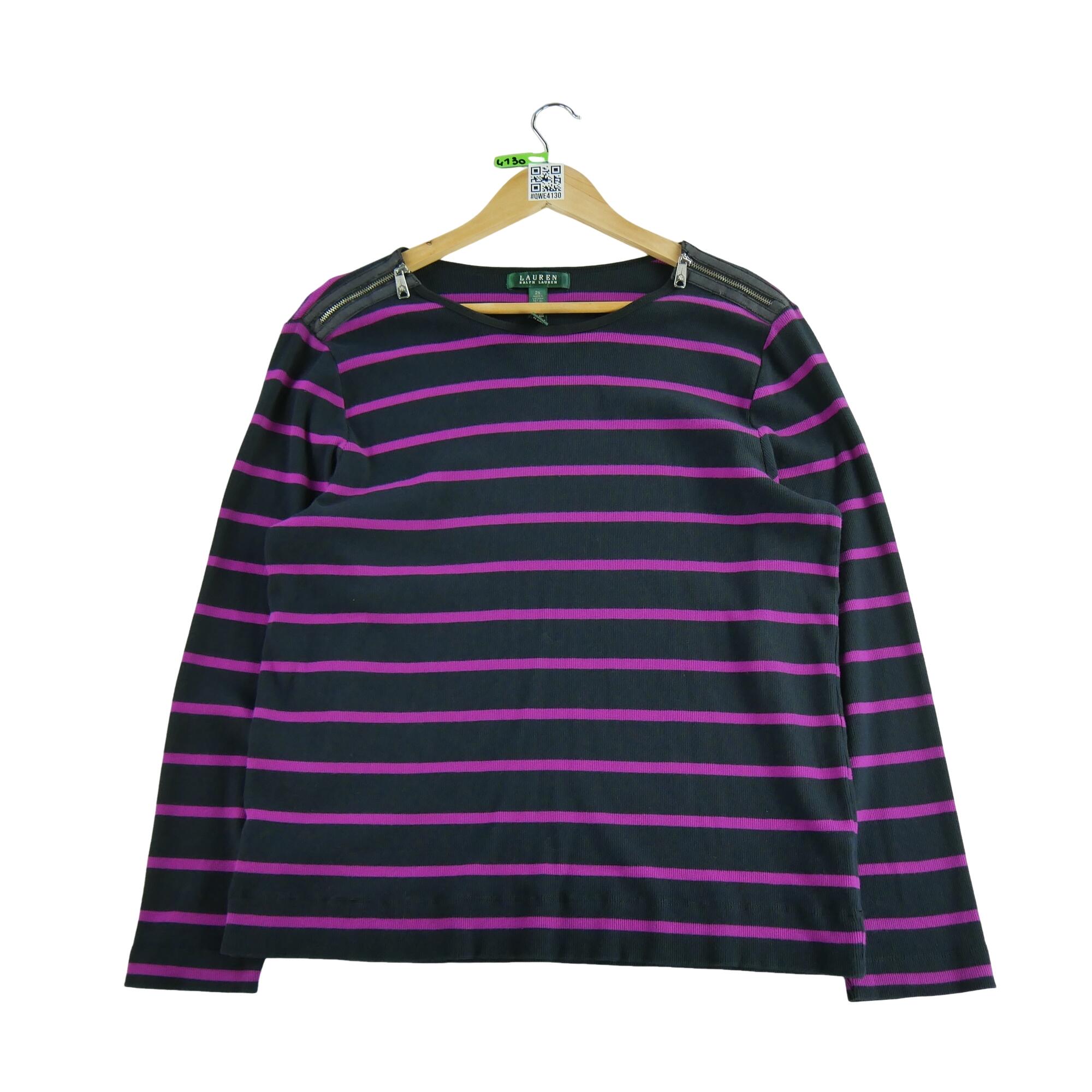 RALPH LAUREN Reconditionné - Pull Femme Noir - Très Bon État