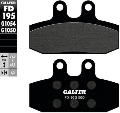 Galfer remblokken "fd195" brake pad fd195 g1050 organic scooter