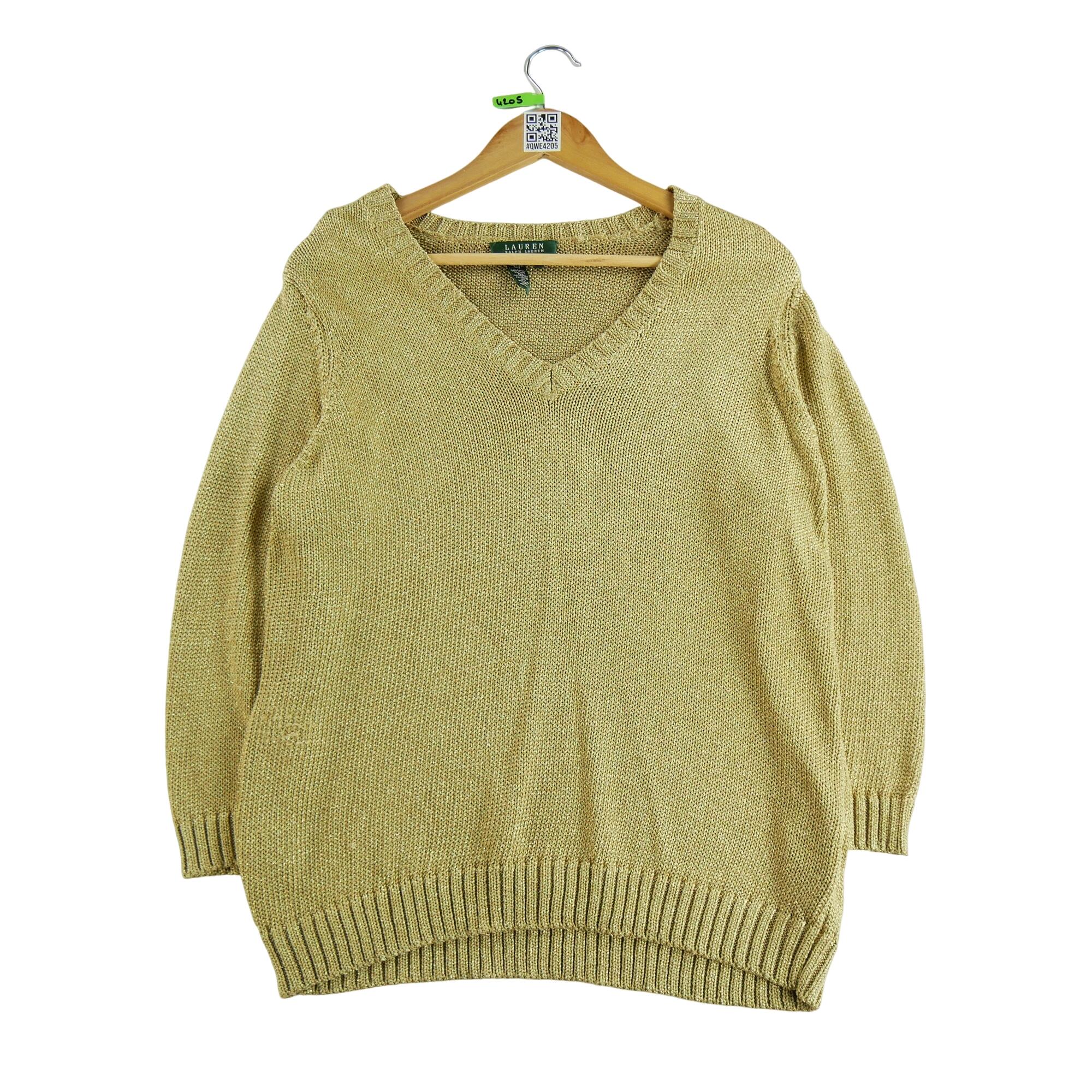 RALPH LAUREN Reconditionné - Pull Femme Or - Très Bon État