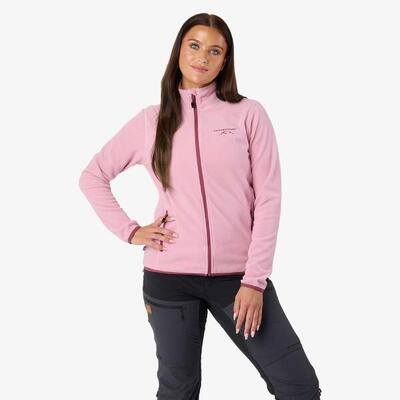 Fleece longsleeve full-zip wandelen vrouw stryn 4-weg stretch