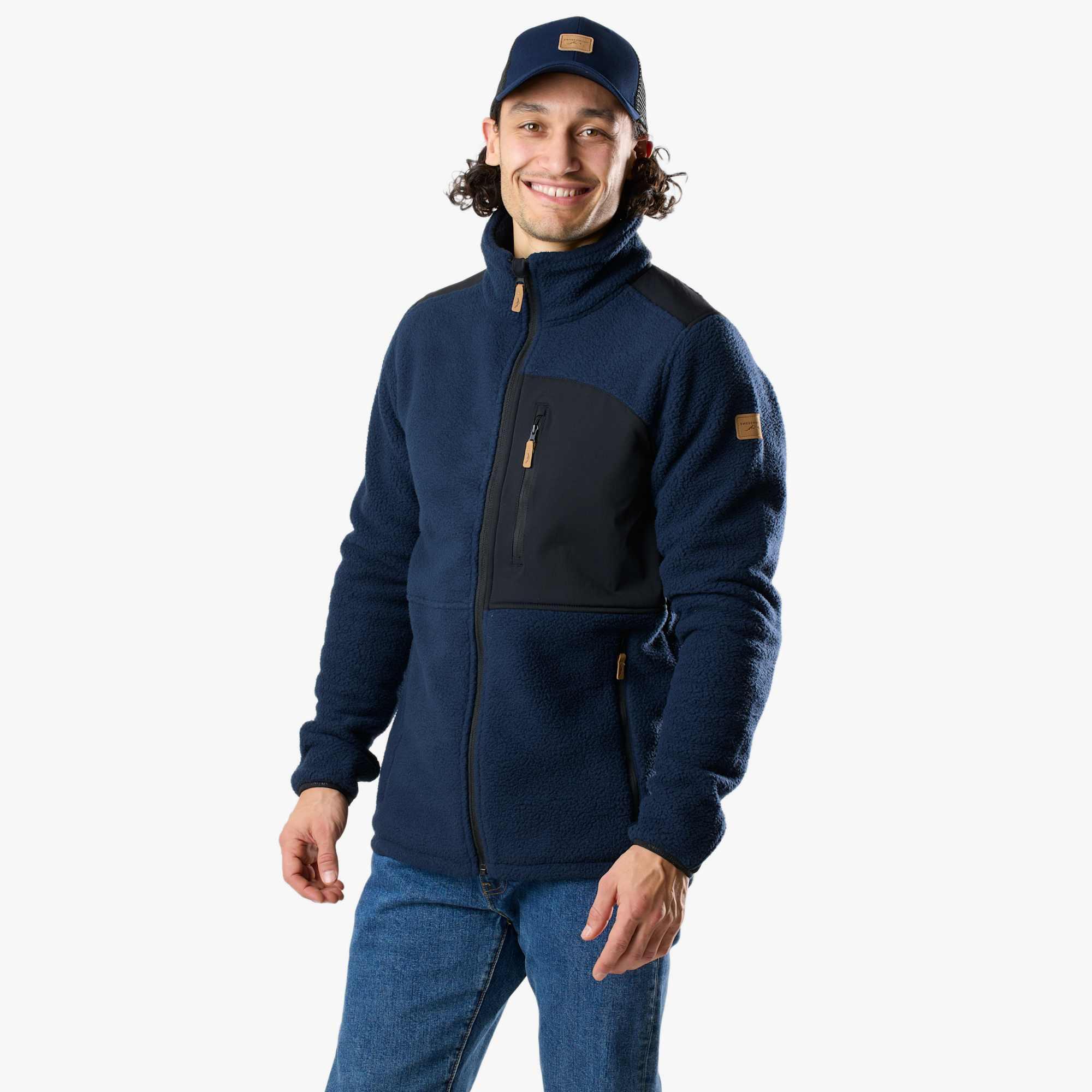 Swedemount - Pile De Randonnée Homme Manches Longues Zippé Intégral Nordkap - Polaire - Bleu|noir - Decathlon