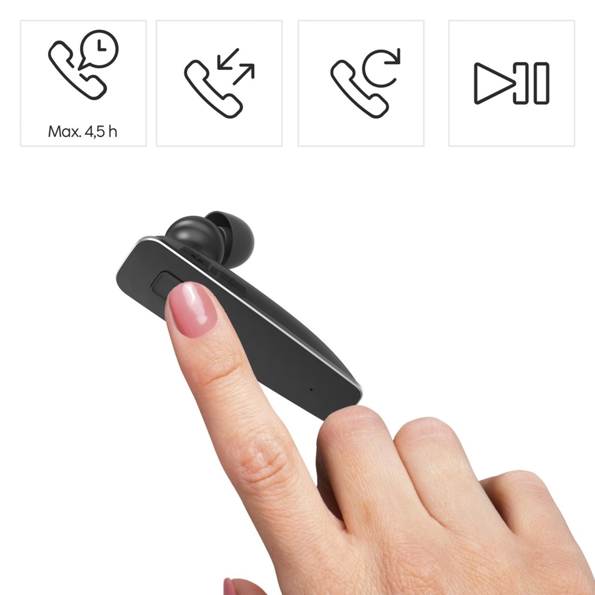 HAMA Mono-Bluetooth®-Headset MyVoice2100, Multipoint, Sprachsteuerung, Schwarz 2/7