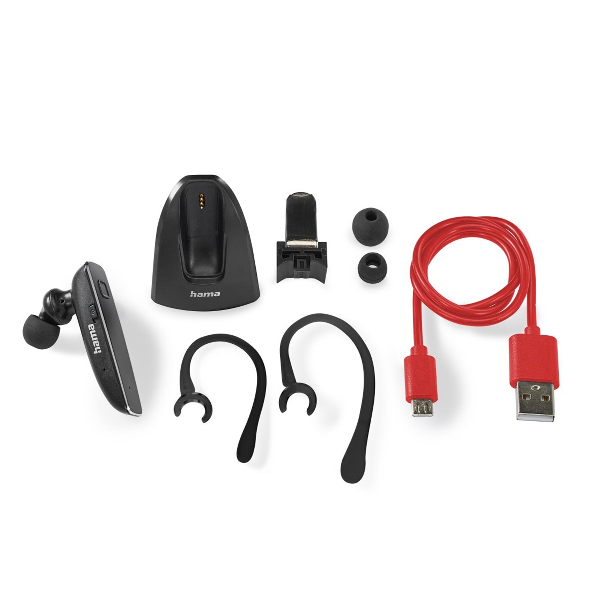 HAMA Mono-Bluetooth®-Headset MyVoice2100, Multipoint, Sprachsteuerung, Schwarz 7/7