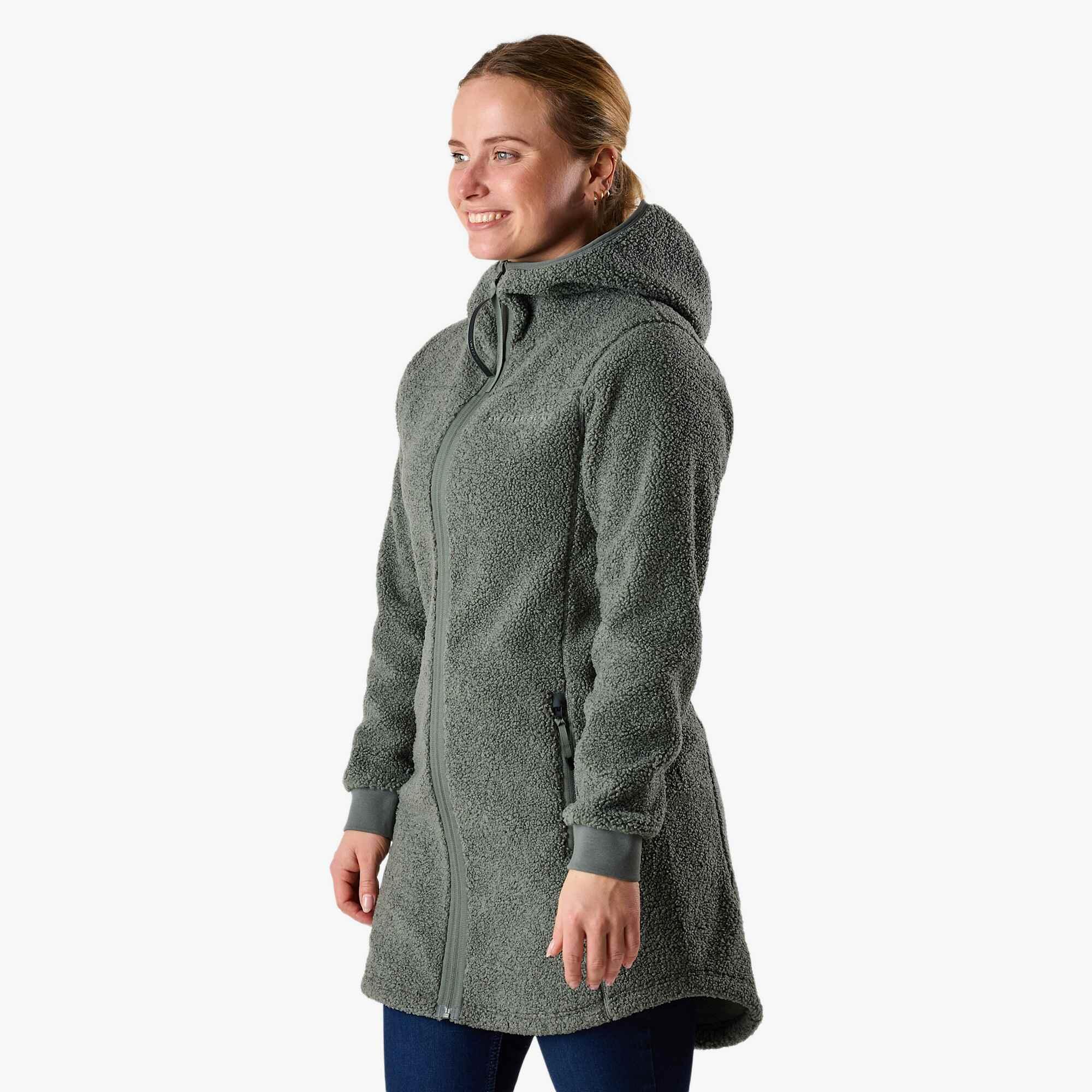 Veste polaire randonnée femme manches longues zippée Lofoten Pile Coat 3/4