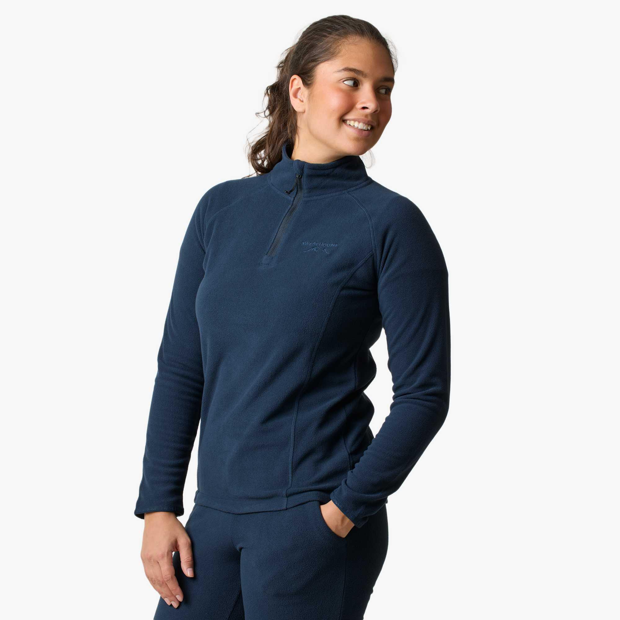 Bluza Polarowa Z ½ Zamkiem Wędrówki Kobieta Geilo Szybkoschnący 4/5