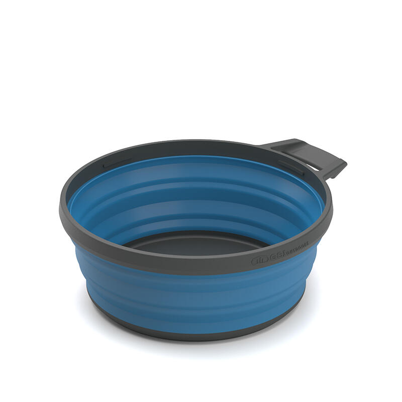 Bol plegable GSI Outdoors Escape silicona 650 ml azul sin BPA con borde rígido 1/1