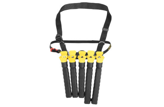 Porta viti Grivel Pan Pipe: 5 viti ghiaccio 03 kg in vita/ tracolla