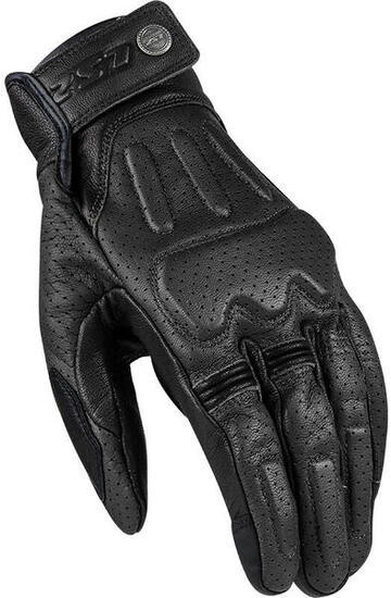Gants LS2 Rust Man en cuir, noirs, taille M.