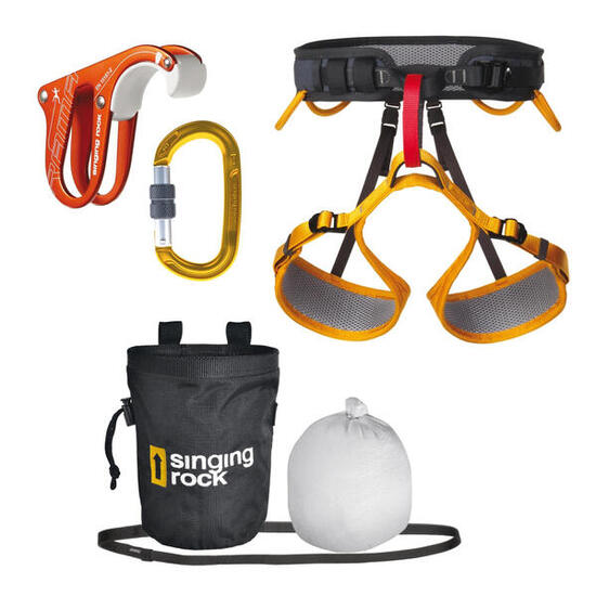 Singing Rock Pack Gym: verstellbares Versa II-Harness, Rama, OXY + Magnesiumsack