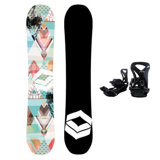 F2 Set Damen Snowboard Freedom HTSG Sondermodell 143cm + Sonic Bindung M