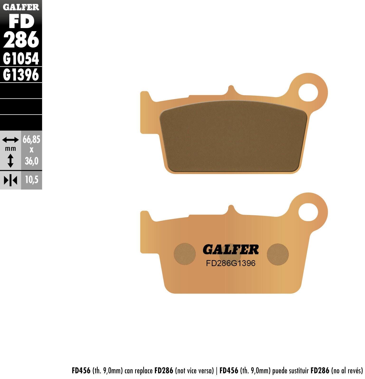 GALFER FD286 klocki hamulcowe spiekane metaliczne 1/1