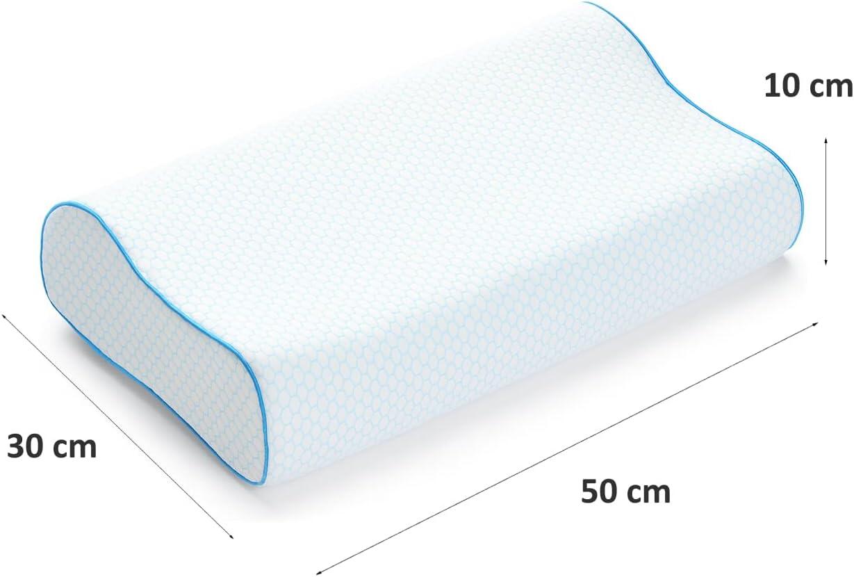 Cuscino Cervicale Memory Foam 30 × 50 cm - Ergonomico Ortopedico FF 2/5