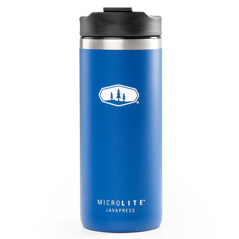 Gsi Outdoors - Gsi Microlite Javapress Tasse 15 Oz Acier Inoxydable Bleu Isolée - Bouteille Isotherme - Bleu - No Size - Decathlon