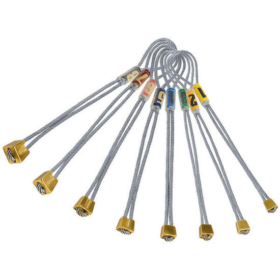 Rock Empire Micro-Nuts Messing Satz 1–8 mit Stahldraht EN12270 9kN 208g