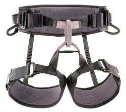 Petzl Falcon Montagne Harnais Taille 2 noir/gris ultraléger, DoubleBack ventral