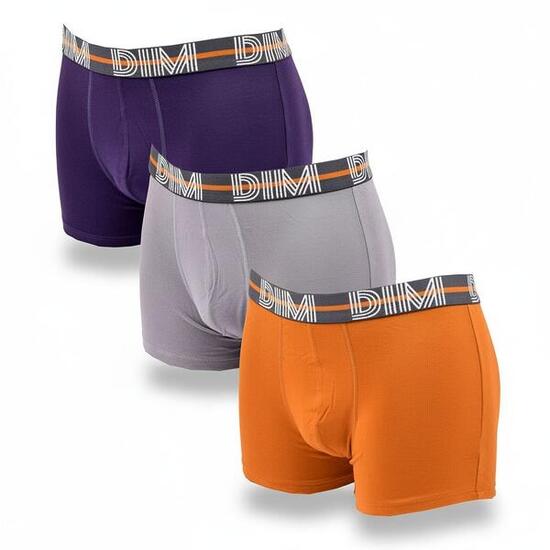 Set di 3 boxer DIM in cotone elasticizzato