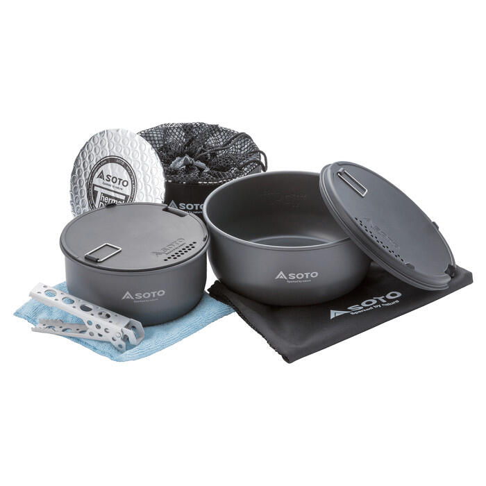 Batterie de cuisine Soto Navigator 8 pièces alu anodisé compact 1-2 pers 1/1
