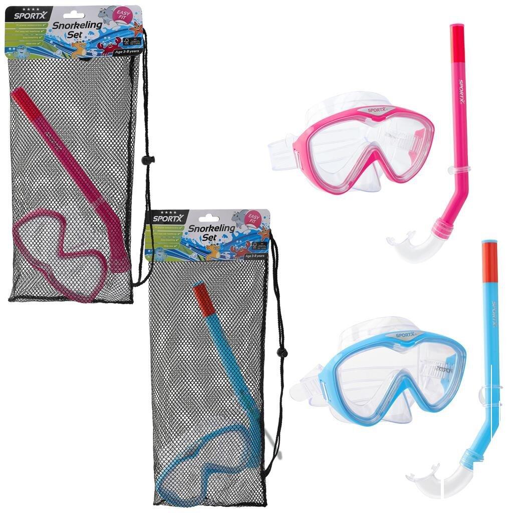Zestaw SportX Kids do snorkelingu 4 gwiazdki, 3–8 lat, mix kolorów
