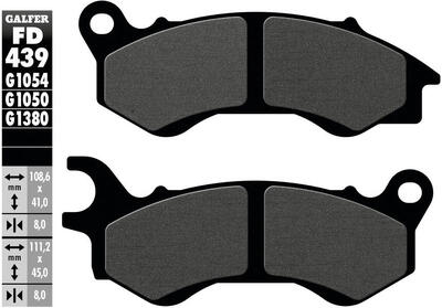Galfer remblokken "fd439" brake pad fd439 g1050 organic scooter
