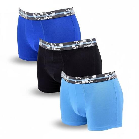 Set di 3 boxer DIM in cotone elasticizzato