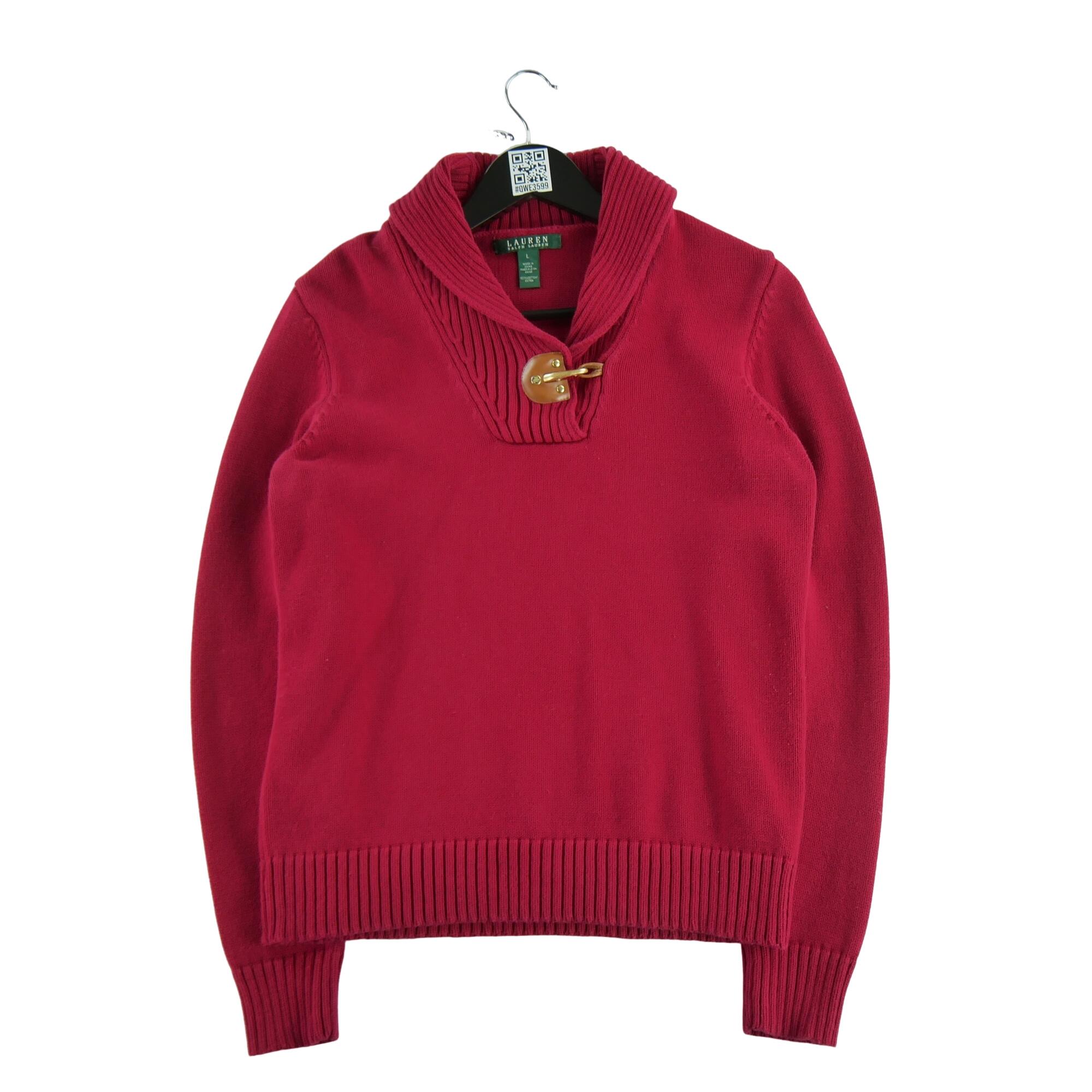 RALPH LAUREN Reconditionné - Pull Femme Rouge - Excellent