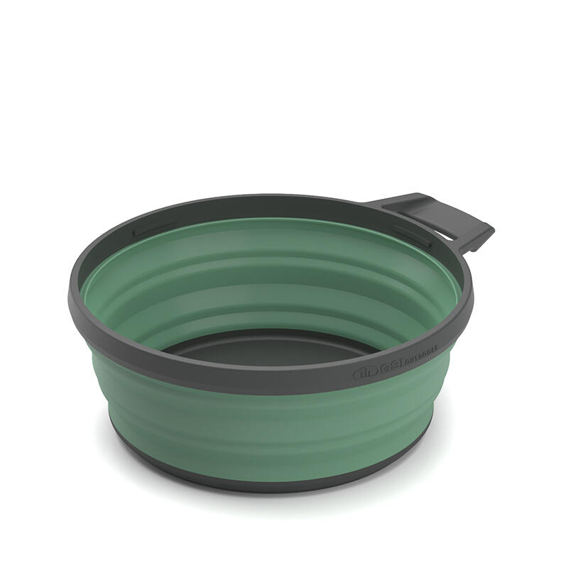 Cuenco de camping GSI OUTDOORS Escape Bowl verde ligero y resistente compacto 1/1