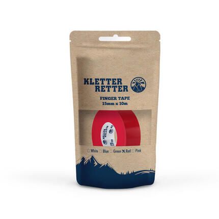 KletterRetter Finger Tape 15 mm rot – Baumwoll-Klebeband hypoallergen