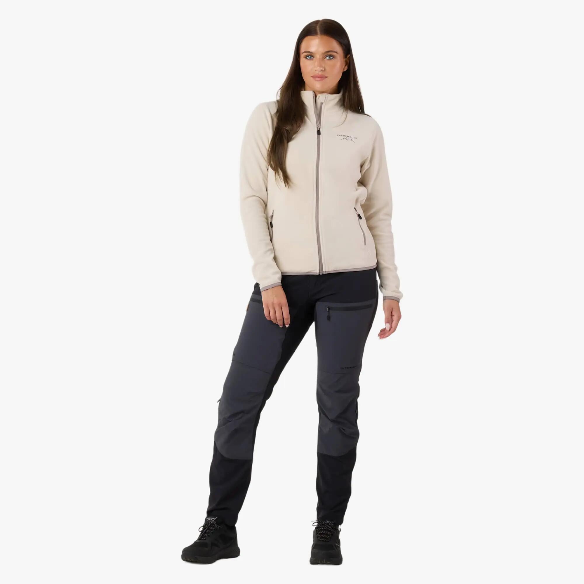 Fleece Longsleeve Full-Zip Wandelen Vrouw Stryn 4-Weg Stretch 3/6