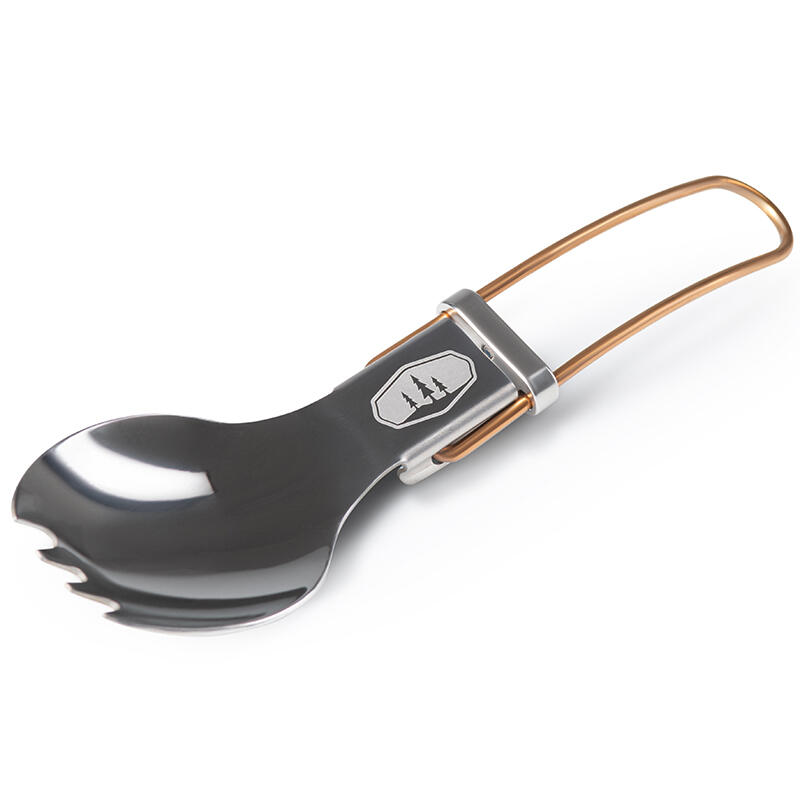 Spork pliable GSI Glacier inox verrouillable ultra‑léger 36 g pour camping 1/1