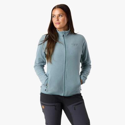Dames hiking fleece lange mouw met rits stryn